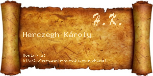 Herczegh Károly névjegykártya