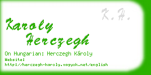 karoly herczegh business card